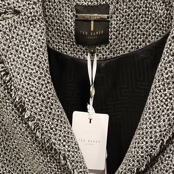 💕TED BAKER LONDON💕 Eloisia Bouclé Tweed Blazer Jacket TB3 US8 Medium M NWT - Picture 12 of 12